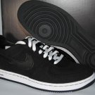 Womens Nike Air Force 1 Low Lightweight Black White Canvas and Leather MSRP $90