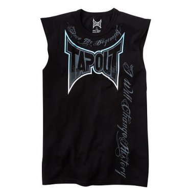 TapouT Simple Core Muscle Tee 100% cotton Sleeveless I Will Change History Black