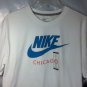 Nike Mens T Shirt White Blue Nike Chicago 100% Cotton New with tags MSRP $28