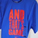 NIKE AND THATS GAME SS 522145-476 MENS Tee Shirt Running Apparel Cool Blue Red