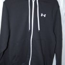 Under Armour Mens Charged Cotton Storm Transit Full Zip Hoodie Black White New