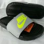 Nike Swoosh Benassi Solarsoft Gray Volt Black Slide Sandal  Comfortable Kids