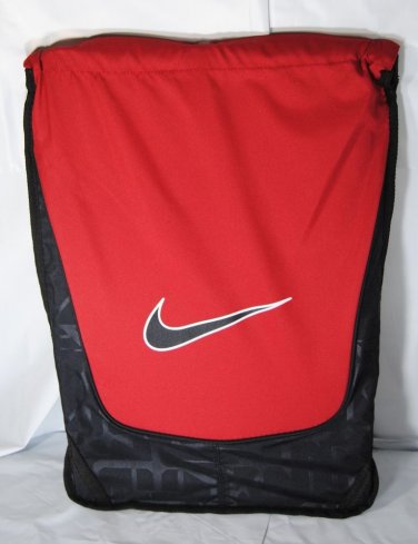 NIKE BRASILIA 5 Sackpack GYM BAG SACK Red BLACK PACK TRAVEL BAG UNISEX NEW