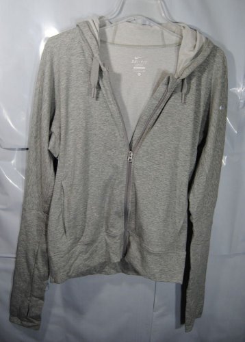 Nike Women Cocoon Full-Zip Yoga Hoodie 528607-063 Dark Grey Heather MSRP $80