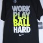 NIKE DRI-FIT Cotton 627246-010 MENS TRAINING T-SHIRT Black Work Play Ball Hard