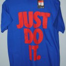 Nike Just Do It Splatter Mens T Shirt Gamer Blue University Red 100% Cotton