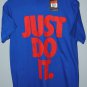 Nike Just Do It Splatter Mens T Shirt Gamer Blue University Red 100% Cotton