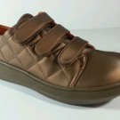 Rocket Dog Street Life Satin PU Coffee Womens Size 8 Shoes Shiny Copper Velcro