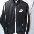 NIKE MEN'S HBR TRACK JACKET Black 502643-010 Contrast Tape Sleeves Full Zip S-L