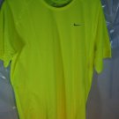 NIKE Miler UV Men's Running T-Shirt Volt Yellow Silver 519698-702 UPF-30 SunBLOK