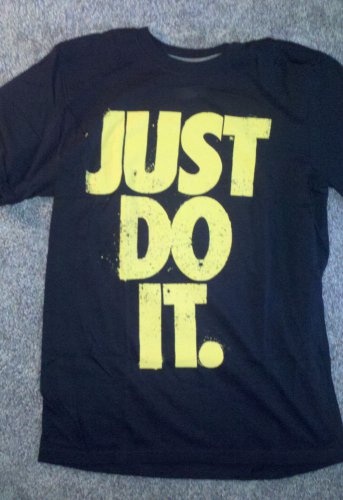 Nike Just Do It Splatter Mens T Shirt Black Grey Yellow