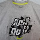 Nike Sleeveless Shirt Just Do It Muscle Tee 100% Cotton 711232-039 Heather Gray