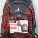 HIGH SIERRA RIPRAP BACKPACK DAYBAG LAPTOP BOOKBAG Holds 15" Notebook Red Plad
