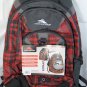 HIGH SIERRA RIPRAP BACKPACK DAYBAG LAPTOP BOOKBAG Holds 15" Notebook Red Plad