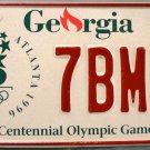 1996 Georgia Centennial Olympic Games License Plate (7BM47)