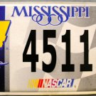 2006 Mississippi License Plate: NASCAR #24 Jeff Gordon (4511)