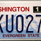 2014 Washington License Plate (AKU0279)