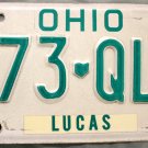 1988 Ohio License Plate (973 QLG)