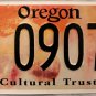 2008 Oregon Cultural Trust License Plate (CU 09075)