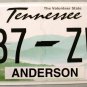 2014 Tennessee License Plate (987 ZWM)