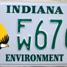 2007 Indiana Environment License Plate (FW 6765)