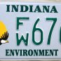 2007 Indiana Environment License Plate (FW 6765)