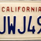 1994 California License Plate (2JWJ490)