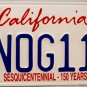 2001 California Sesquicentennial - 150 Years License Plate (4NOG118)