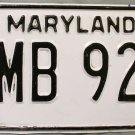 1986 Maryland License Plate (HMB 920)