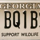 2011 Georgia Support Wildlife License Plate (BQ1BSS)