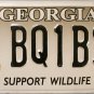 2011 Georgia Support Wildlife License Plate (BQ1BSS)