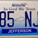2014 Kentucky In God We Trust License Plate (985 NJL)