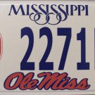 2003 Mississippi: University of Mississippi Ole Miss License Plate (2271R)