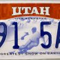 2010 Utah License Plate (B91 5AK)
