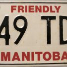 Manitoba License Plate Canada (449 TDB)