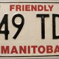 Manitoba License Plate Canada (449 TDB)
