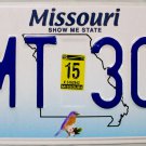 2015 Missouri License Plate (7MT 309)