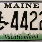 2002 Maine Wheelchair Disabled License Plate (44220)