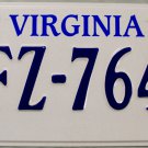 2012 Virginia License Plate (XFZ-7648)
