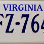 2012 Virginia License Plate (XFZ-7648)