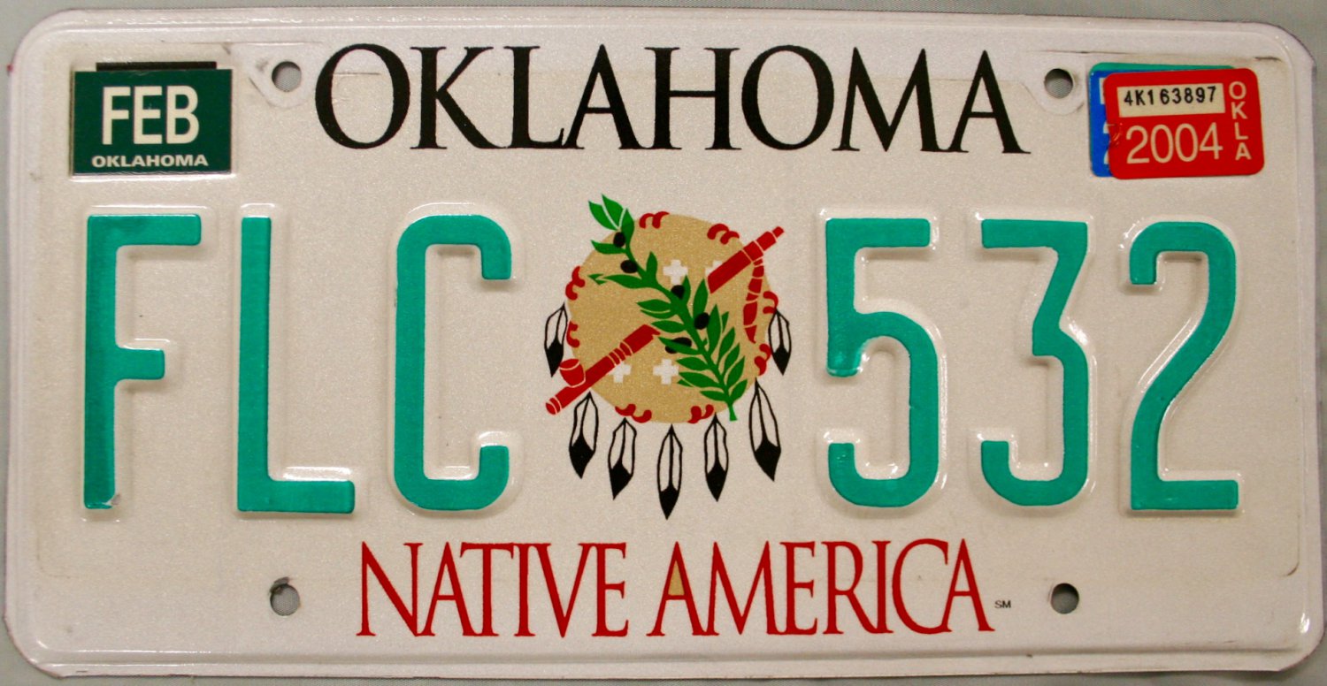 2004 Oklahoma License Plate (FLC 532)