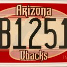 2015 Arizona Diamondbacks License Plate (DB12516)