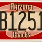 2015 Arizona Diamondbacks License Plate (DB12516)