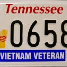 2007 Tennessee Vietnam Veteran License Plate (0658V)