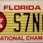 2002 Florida: Florida State University License Plate (S7NCF)