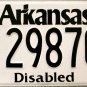 2014 Arkansas Disabled License Plate (298706)