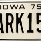 1975 Iowa License Plate (10ARK151)
