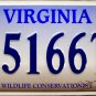 2002 Virginia Wildlife Conservationist License Plate (5166TK)