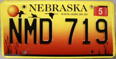 2005 Nebraska License Plate (NMD 719)