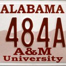 2000 Alabama: Alabama A&M University License Plate (484AM)